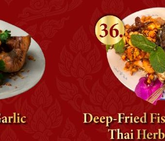 Friterad Fisk med Thai Örtsallad